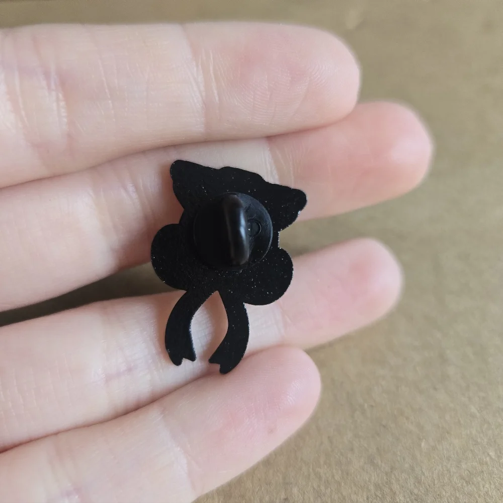 Skeleton Ribcage Bow Enamel Pin